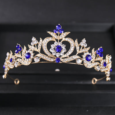 Corona de Novia Estilo Barroco con Perlas y Pedrería de Aleación - Image 6