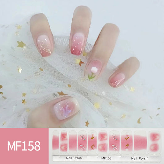 Pegatinas de Uñas Tulipanes Pintados a Mano - Image 34