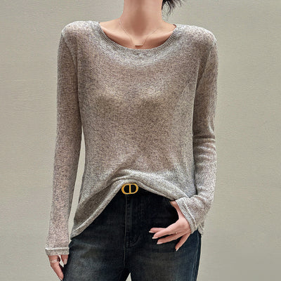 Blusa Suelta Tejida de Manga Larga Estilo Idle Premium - Image 6