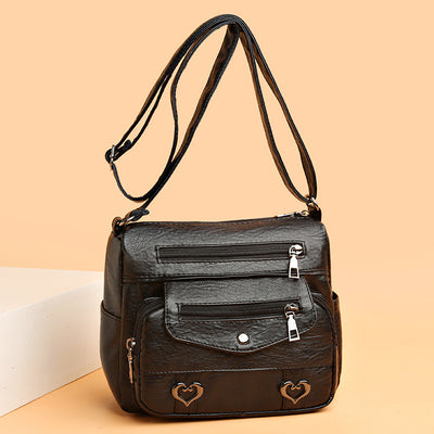 Bolsa Crossbody de Cuero Suave Multibolsillos Versátil - Image 29