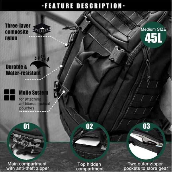 Mochila de Viaje Multifuncional 2 en 1 - Bolsa de Gym y Equipaje
