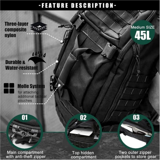 Mochila de Viaje Multifuncional 2 en 1 - Bolsa de Gym y Equipaje