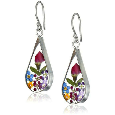 Aretes de Flores Secas de Rosa en Forma de Gota - Image 8