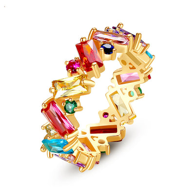 Anillo de Circón Brillante Estilo Europeo y Americano - Image 6