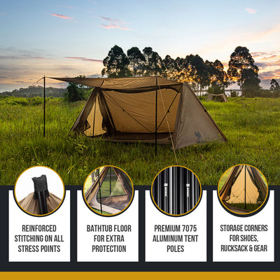 Tienda de Campaña para 2 Personas Resistente a Lluvia y Viento - Image 12