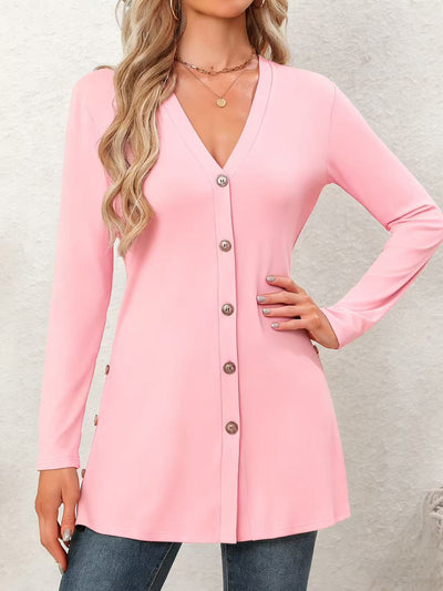 Cardigan Tejido Largo Casual con Botones Múltiples - Image 19
