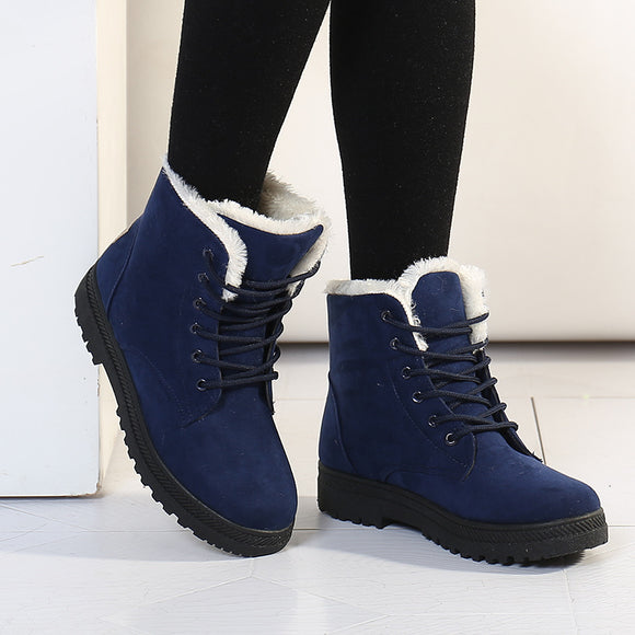 Botas de Invierno para Mujer con Forro Cálido de Felpa