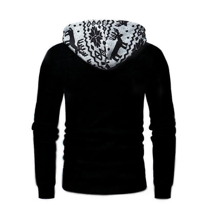 Cardigan Navideño para Hombre con Estampado de Reno, Capucha y Cierre - Image 13