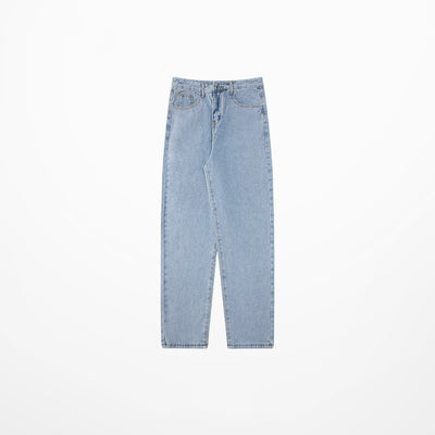 Pantalones Vaqueros Hombre Estilo Hong Kong Corte Recto Suelto Tendencia - Image 7
