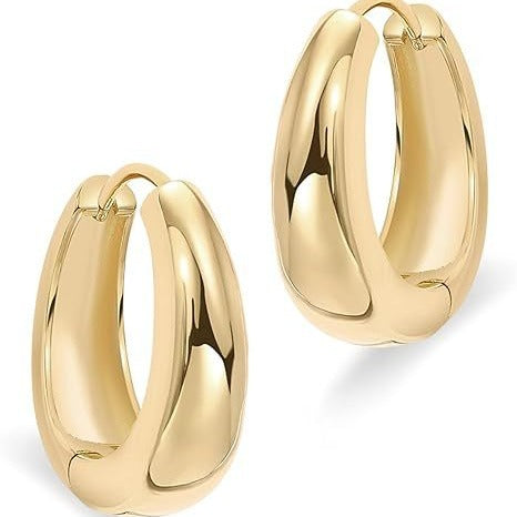 Aretes Ovalados Brillantes Estilo Europeo y Americano - Image 5