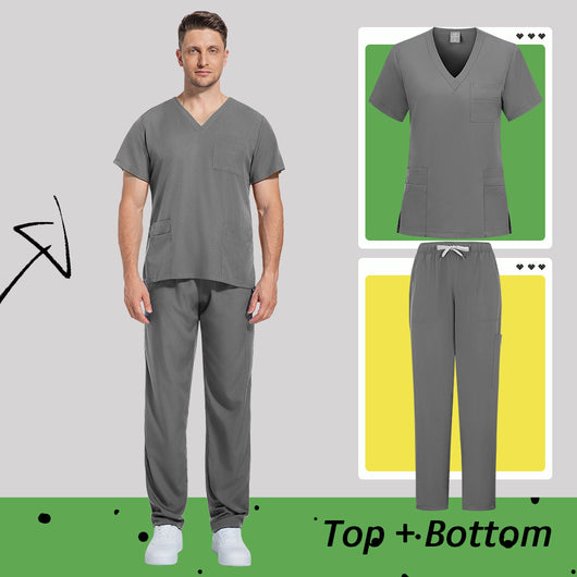 Conjunto de Uniformes Matizados para Médicos y Enfermeras - Image 11