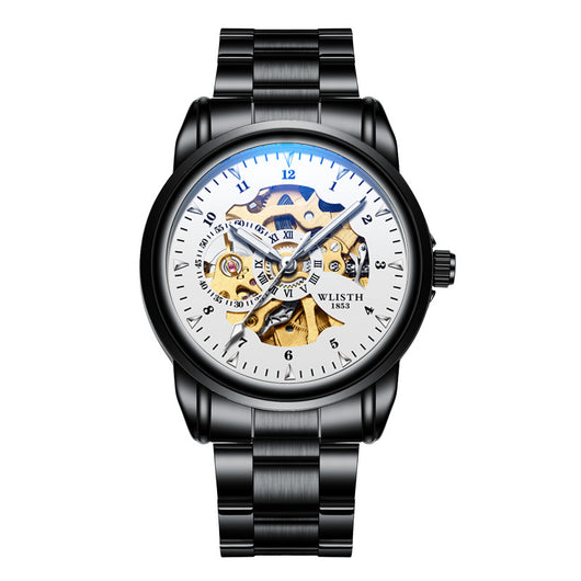 Reloj Mecánico de Cuero para Hombre Resistente al Agua con Esfera Luminosa - Image 5