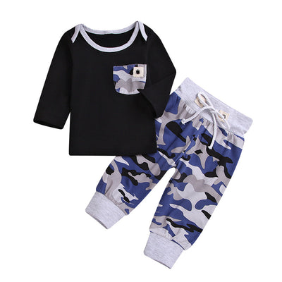 Conjunto Infantil 3 Piezas: Camiseta Manga Larga + Pantalón Camuflaje + Gorro - Image 8