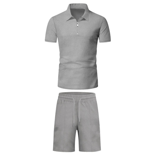 Conjunto Casual de Verano para Hombre: Camiseta Waffle y Shorts Sueltos - Image 19
