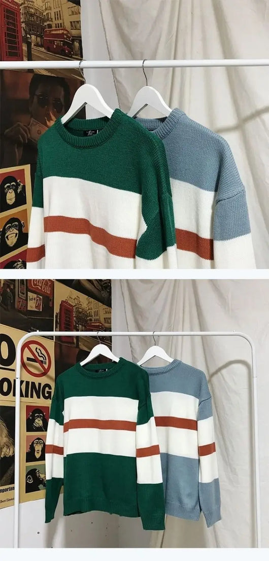 Suéter Holgado Estilo Hong Kong para Hombre - Diseño Coreano Moderno - Image 23
