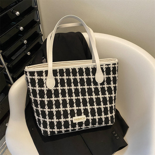 Bolso Tote Cuadros Asimétrico - Diseño Minimalista - Image 14