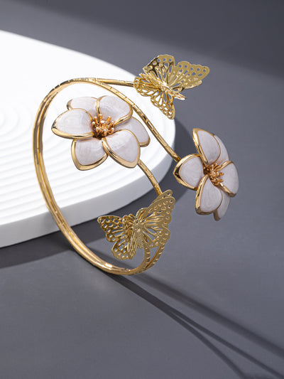 Brazalete Elegante de Flores y Mariposas para Mujer - Image 10