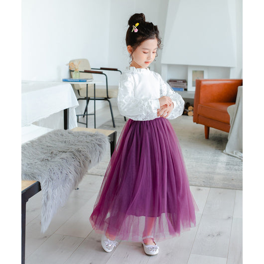 Falda Larga Cintura Alta Colores Lisos para Otoño e Invierno - Image 12