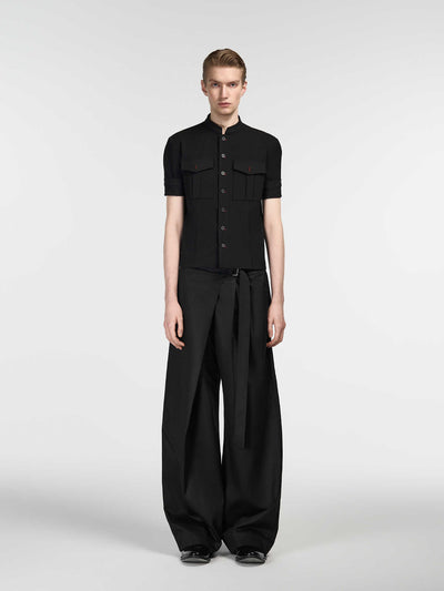 Pantalón Recto de Talle Ajustable en Tencel-Algodón con Pliegue Delantero - Image 6