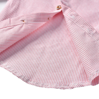 Conjunto de Dos Piezas: Camisa Rayada y Babero para Niño - Image 8