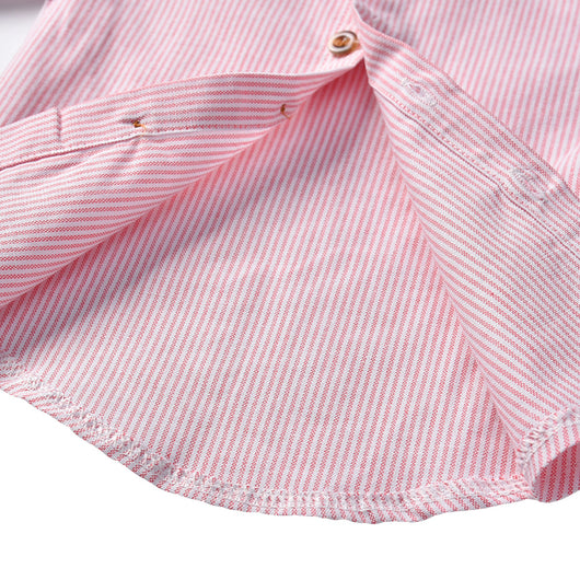 Conjunto de Dos Piezas: Camisa Rayada y Babero para Niño - Image 8