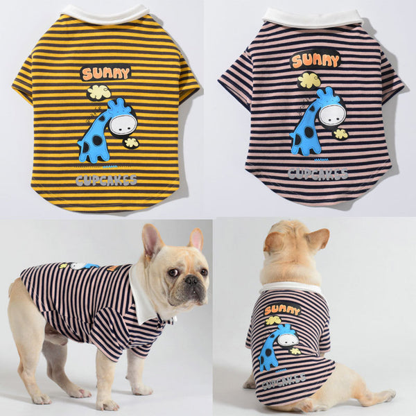 Suéter Polar a Rayas para Mascotas - Abrigo Cálido y Casual
