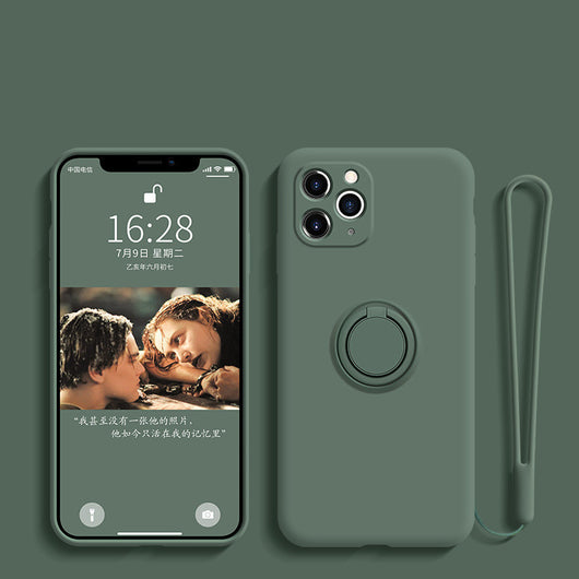 Funda de Silicona Líquida con Soporte de Anillo Integrado - Image 4