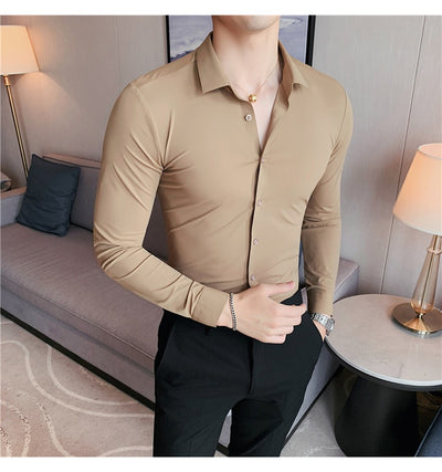 Camisa Casual de Punto Sin Planchado con Caída Perfecta - Image 16