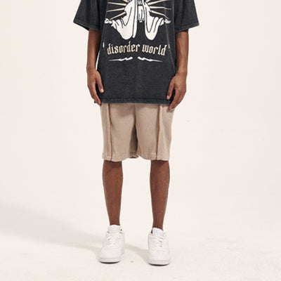 Camisetas Vintage de Algodón con Textura Waffle para Hombre