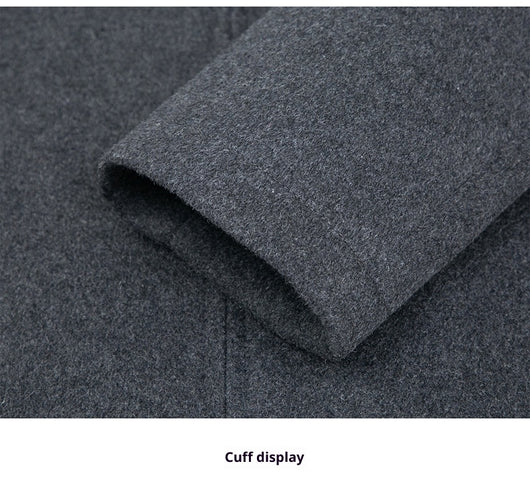 Abrigo de Lana con Cuello Polo para Hombre - Elegancia Casual - Image 18