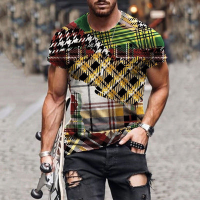 Camiseta Casual Hombre Mesh sin Cuello Manga Corta - Image 5