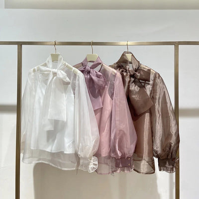 Moño Transparente de Tul Elegante - Accesorio Chiffon Sofisticado