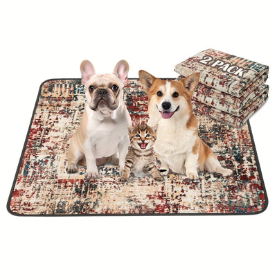 Tapete Absorbente para Mascotas Estilo Bohemio Resistente a Manchas - Image 3