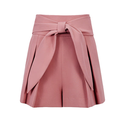 Shorts Talle Alto con Cinturón Desmontable y Pliegues - Image 5