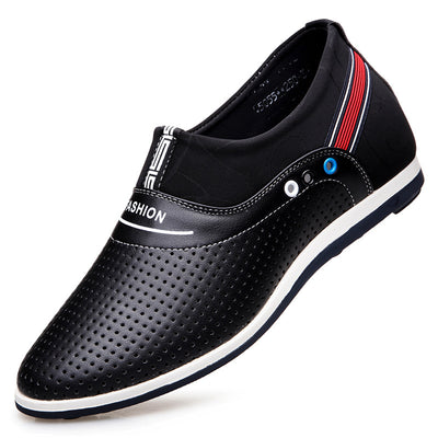 Zapatos Casuales Coreanos con Alzas Invisibles y Diseño Calado para Hombre - Image 10