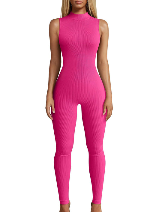 Jumpsuit Deportivo Yoga Ajustado sin Mangas Estilo Europeo - Image 4