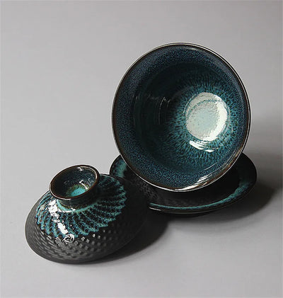 Gaiwan Tradicional Tianmu con Esmalte Cambiante - Cerámica Kung Fu Tea - Image 11