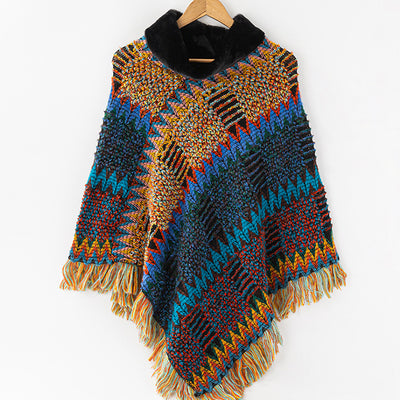 Poncho Cuello Alto Tejido para Otoño e Invierno - Image 4