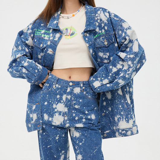 Chaqueta Denim Oversized Tie Dye con Lavado Artesanal - Image 3