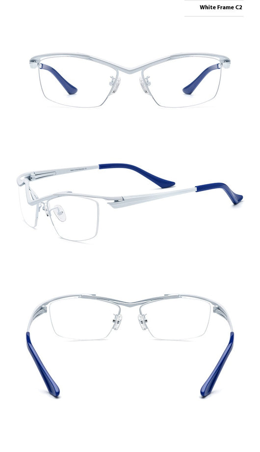 Gafas para Miopía Montura Cuadrada Semiarmazón para Mujer - Image 11