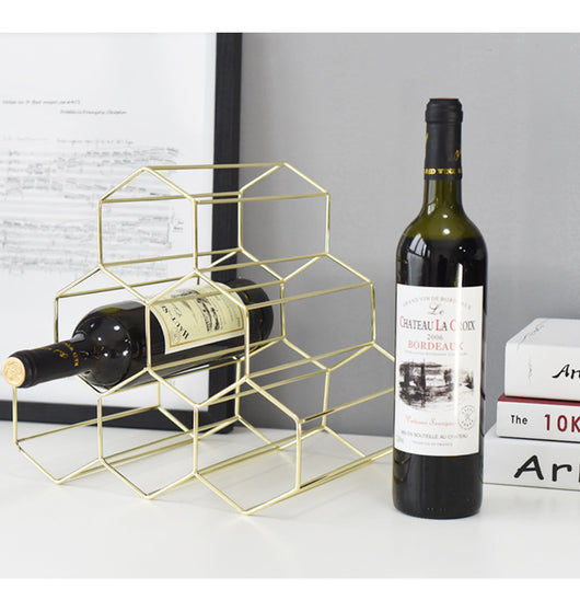 Botellero Geométrico de Metal - Diseño Minimalista para Vino - Image 6