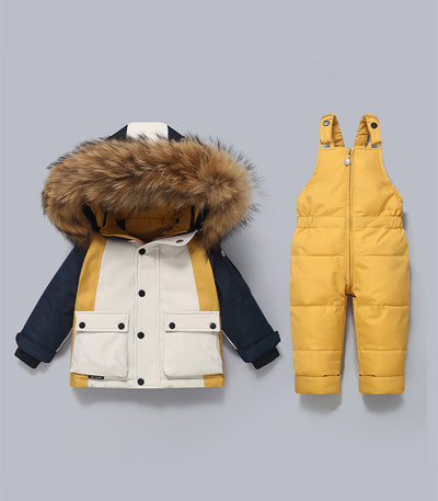 Conjunto Térmico Acolchado para Niños: Chaqueta y Pantalón Peto - Image 16