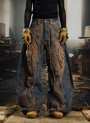 Jeans Holgados Desgastados con Bordes Crudos Estilo Urban - Image 4