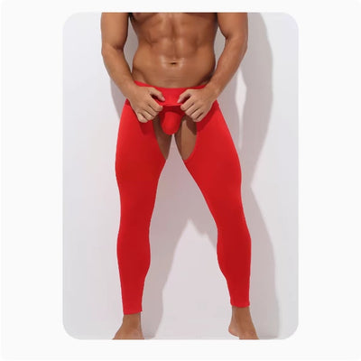 Pantalones Térmicos Ajustados Modal para Hombre - Diseño Abierto Otoño Invierno - Image 7