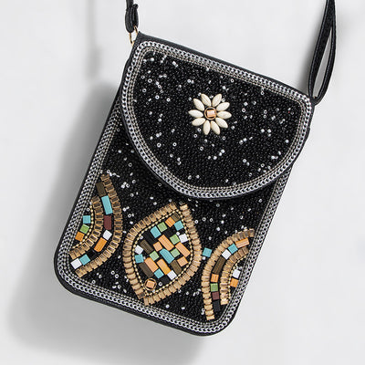 Bolsa Bohemia para Celular con Cuentas y Concha Marina - Image 26