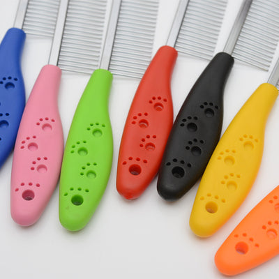 Peine de Acero Inoxidable con Mango Suave Colores Mascotas - Image 10