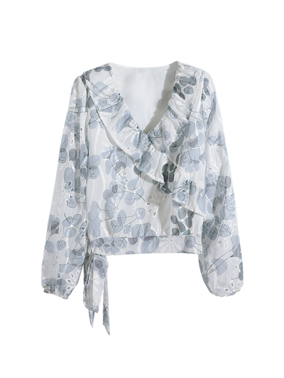 Blusa Floral Calada de Diseño Exclusivo para Mujer - Image 4