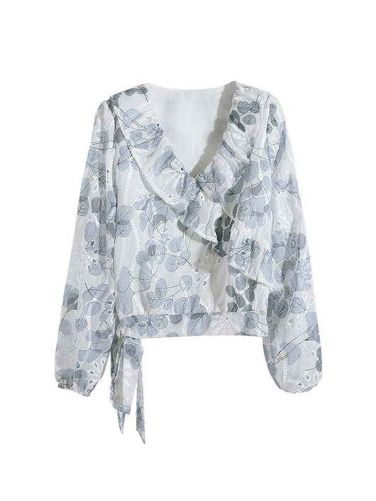 Blusa Floral Calada de Diseño Exclusivo para Mujer - Image 4