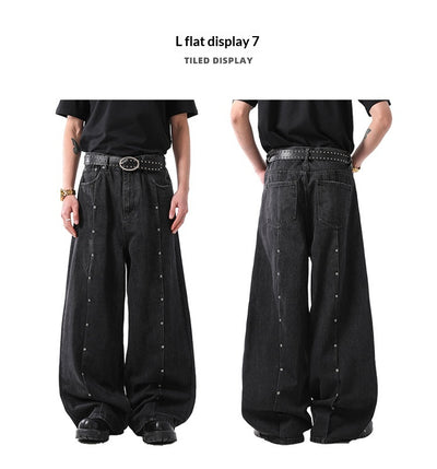 Pantalones Vaqueros Rectos Vintage Estilo Americano con Acabado Desgastado - Image 10