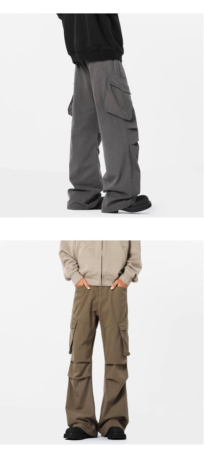Pantalones Rectos Casuales Retro - Estilo Urbano Moderno para Hombre - Image 13